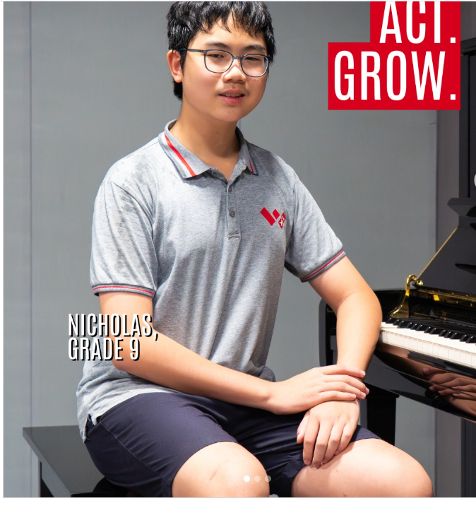 Meet Nicholas, a Grade 9 student composing his own path—one note at a time.